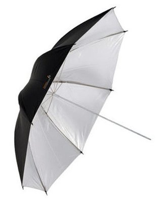 Зонт чорно/себралстий Rime Lite 110 см UBBS / На Складі 63227 фото
