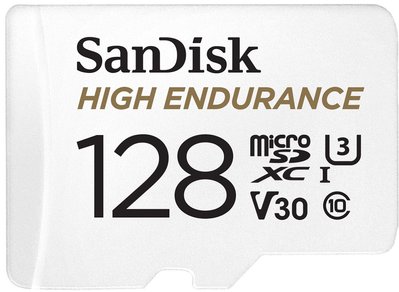 Карта пам'яті SanDisk 128GB microSDHC C10 UHS-I U3 V30 R100/W40MB/s High Endurance / на складі SanDisk High 128 фото