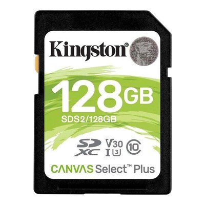 Карта пам'яті Kingston 128GB SDHCC10 UHS-I R100MB/s Canvas Select Plus / на складі Київ Kingston 128GB фото