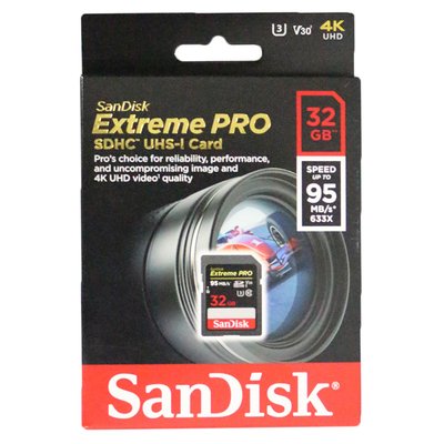 Карта пам'яті SanDisk 32GB Extreme Pro SDHC UHS-I U3 V30 Class 10 95MB/s 633x / в магазині 639125299 фото