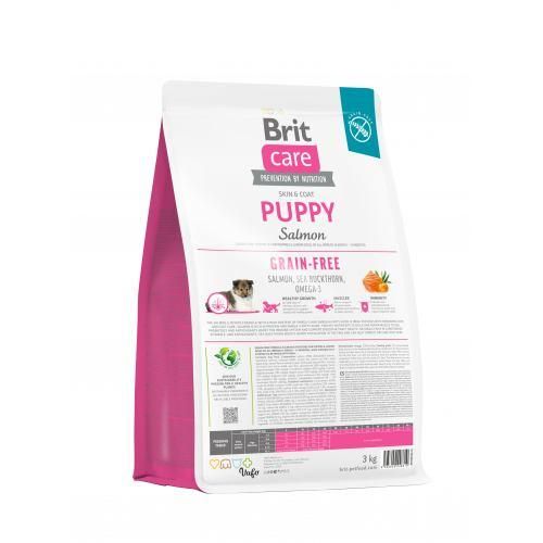 Сухий корм Brit Care Dog Grain-free Puppy для щенят, беззерновой с лососем, 3 кг 2005553271 фото