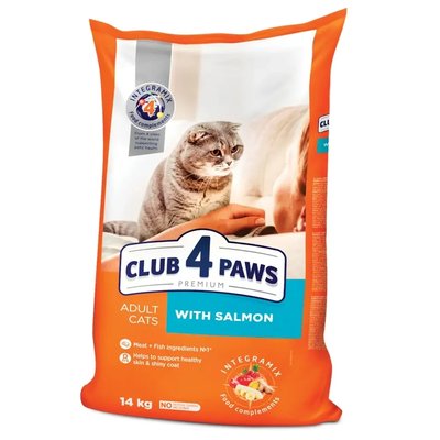 Сухий корм для дорослих котів Club 4 Paws Premium 14 кг (лосось) 2066203877 фото