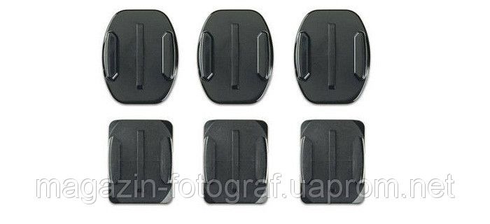 Curved + Flat GoPro Adhesive Mounts — Набір прямих і вигнутих платформ GoPro AACFT-001 / в магазині AACFT-001 фото