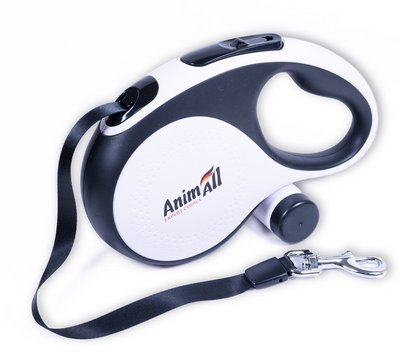 AnimAll рулетка-поводок с диспенсером для собак L до 50 кг/5 метров белая, MS7016-B, (Х/12/Х) 2178262844 фото