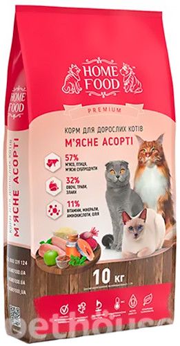 Home Food Premium "Мясное ассорти" для взрослых кошек 10кг 2024576887 фото