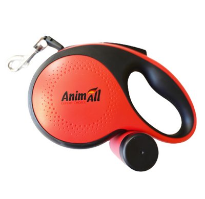 AnimAll рулетка-поводок с диспенсером для собак L до 50 кг/5 метров красная, MS7016-B, (Х/12/Х) 2178266791 фото