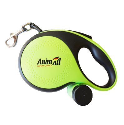 AnimAll рулетка-поводок с диспенсером для собак S до 15 кг/3 метров зелёная, MS7016-B, (Х/12/Х) 2178268296 фото