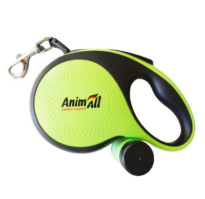 AnimAll рулетка-поводок с диспенсером для собак М до 30 кг/5 метров зелёная, MS7016-B, (Х/12/Х) 2178278452 фото