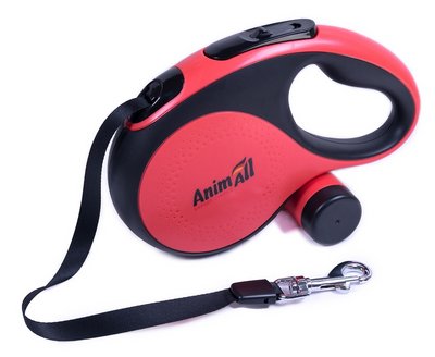 AnimAll рулетка-поводок с диспенсером для собак М до 30 кг/5 метров красная, MS7016-B, (Х/12/Х) 2178280430 фото