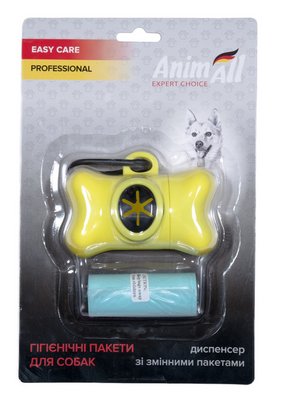AnimAll диспенсер со сменными пакетами для собак 1 рулон/15 штук желтый, MA6601 2178280996 фото